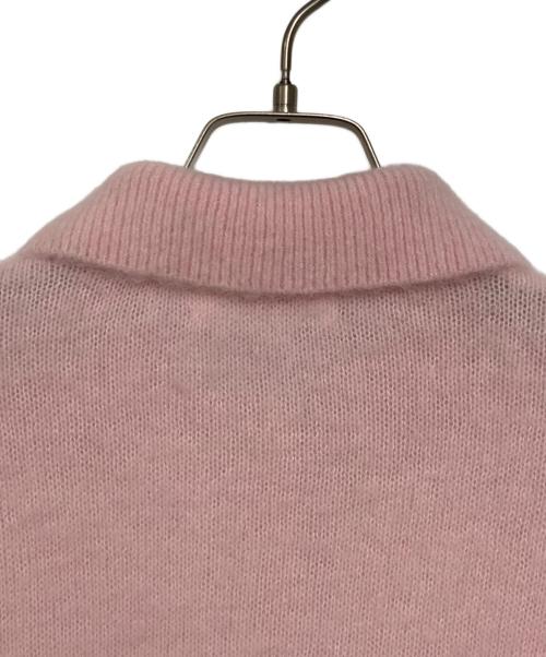 Mila Owen（ミラオーウェン）Mila Owen (ミラオーウェン) ビジュー釦クロップドポロニットプルオーバー ピンク サイズ: Free 未使用品の古着・服飾アイテム