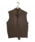 HOMME PLISSE ISSEY MIYAKE（オム プリッセ イッセイ ミヤケ）の古着「プリーツボウタイベスト」｜ブラウン