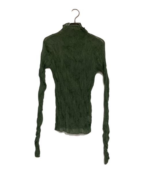 ISSEY MIYAKE（イッセイミヤケ）ISSEY MIYAKE (イッセイミヤケ) 24AW CHIFFON TWIST カットソー グリーン サイズ:2の古着・服飾アイテム