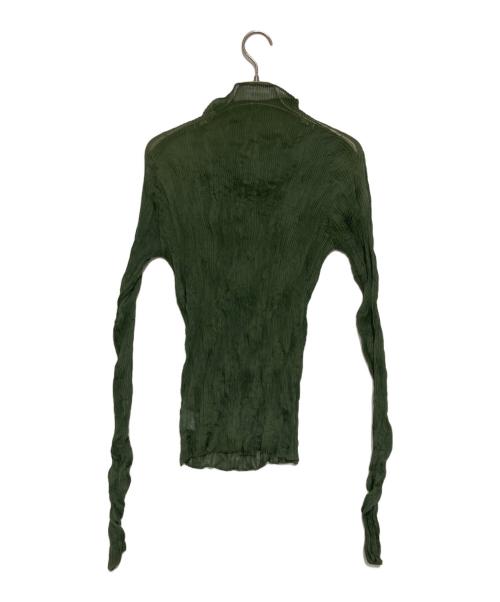 ISSEY MIYAKE（イッセイミヤケ）ISSEY MIYAKE (イッセイミヤケ) 24AW CHIFFON TWIST カットソー グリーン サイズ:2の古着・服飾アイテム