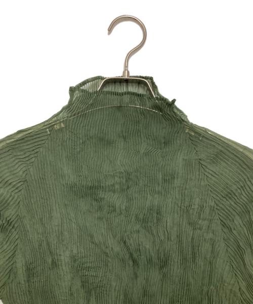 ISSEY MIYAKE（イッセイミヤケ）ISSEY MIYAKE (イッセイミヤケ) 24AW CHIFFON TWIST カットソー グリーン サイズ:2の古着・服飾アイテム