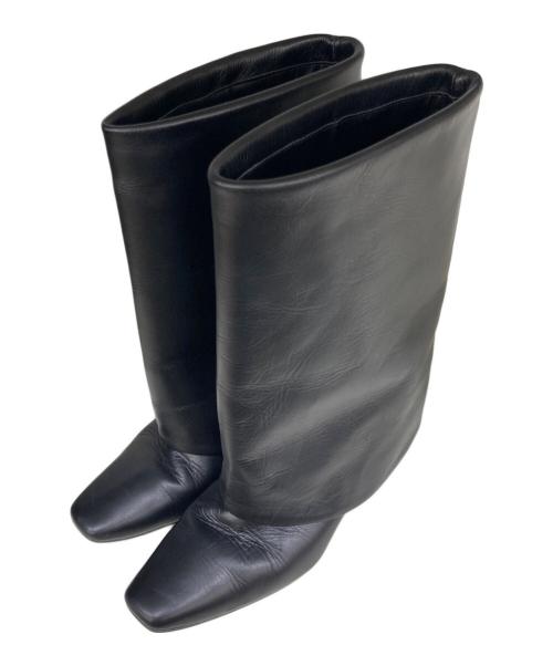 ISSEY MIYAKE（イッセイミヤケ）ISSEY MIYAKE (イッセイミヤケ) カバーヒールブーツ ブラック サイズ:39の古着・服飾アイテム