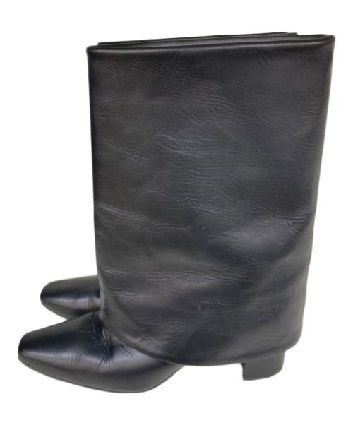 ISSEY MIYAKE（イッセイミヤケ）ISSEY MIYAKE (イッセイミヤケ) カバーヒールブーツ ブラック サイズ:39の古着・服飾アイテム