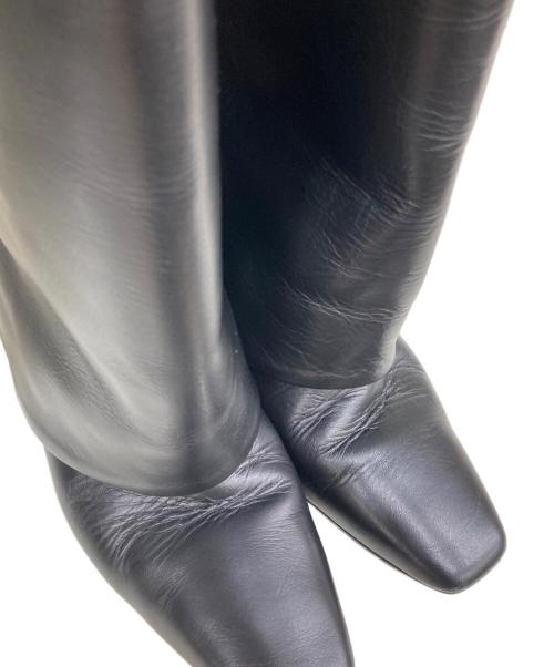 ISSEY MIYAKE（イッセイミヤケ）ISSEY MIYAKE (イッセイミヤケ) カバーヒールブーツ ブラック サイズ:39の古着・服飾アイテム