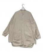 nagonstansナゴンスタンス）の古着「バンドカラーシャツ」｜アイボリー