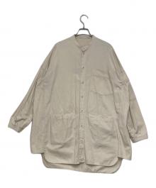 nagonstans（ナゴンスタンス）の古着「バンドカラーシャツ」｜アイボリー