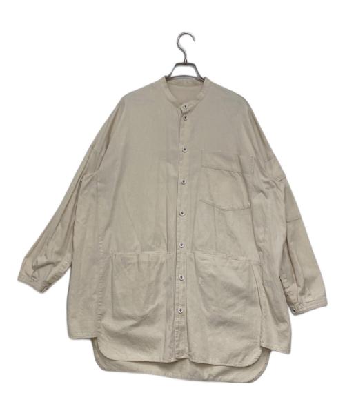 nagonstans（ナゴンスタンス）nagonstans (ナゴンスタンス) バンドカラーシャツ アイボリー サイズ:Ｍの古着・服飾アイテム
