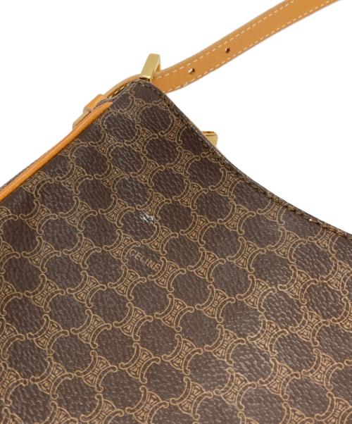 CELINE（セリーヌ）CELINE (セリーヌ) マカダム柄 ショルダーバッグ/オールドミニハンドバッグ ブラウンの古着・服飾アイテム