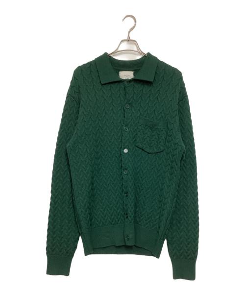 PERCIVAL（パーシヴァル）PERCIVAL (パーシヴァル) ケーブルニットシャツ グリーン サイズ:Mの古着・服飾アイテム