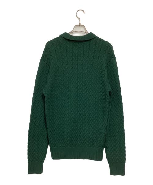PERCIVAL（パーシヴァル）PERCIVAL (パーシヴァル) ケーブルニットシャツ グリーン サイズ:Mの古着・服飾アイテム