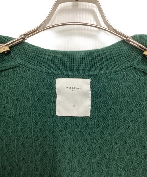 PERCIVAL（パーシヴァル）PERCIVAL (パーシヴァル) ケーブルニットシャツ グリーン サイズ:Mの古着・服飾アイテム