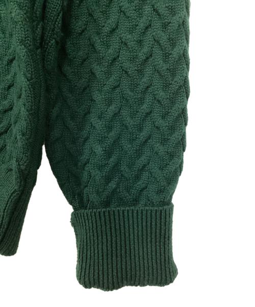 PERCIVAL（パーシヴァル）PERCIVAL (パーシヴァル) ケーブルニットシャツ グリーン サイズ:Mの古着・服飾アイテム