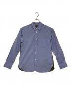 COMME des GARCONS HOMMEコムデギャルソン オム）の古着「マルチ切替デザインレギュラーカラーシャツ」｜ブルー