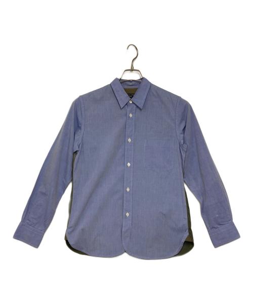 COMME des GARCONS HOMME（コムデギャルソン オム）COMME des GARCONS HOMME (コムデギャルソン オム) マルチ切替デザインレギュラーカラーシャツ ブルー サイズ:XSの古着・服飾アイテム