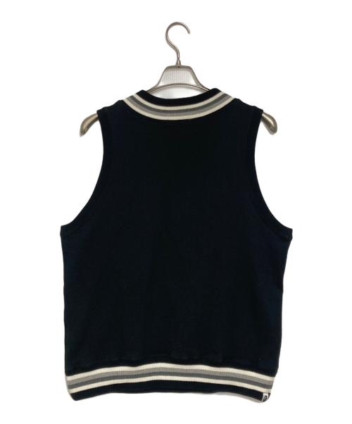 A BATHING APE（ア ベイシング エイプ）A BATHING APE (ア ベイシング エイプ) ワッペンスウェットベスト/atch Sweat Vest ブラック サイズ:Mの古着・服飾アイテム