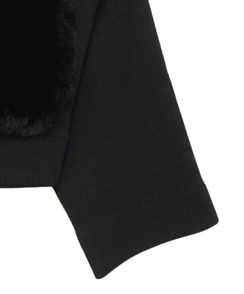 BALLSEY（ボールジィ）BALLSEY (ボールジィ) ウールポリエステルミラノリブ クルーネックカーディガン ブラック サイズ:Sの古着・服飾アイテム