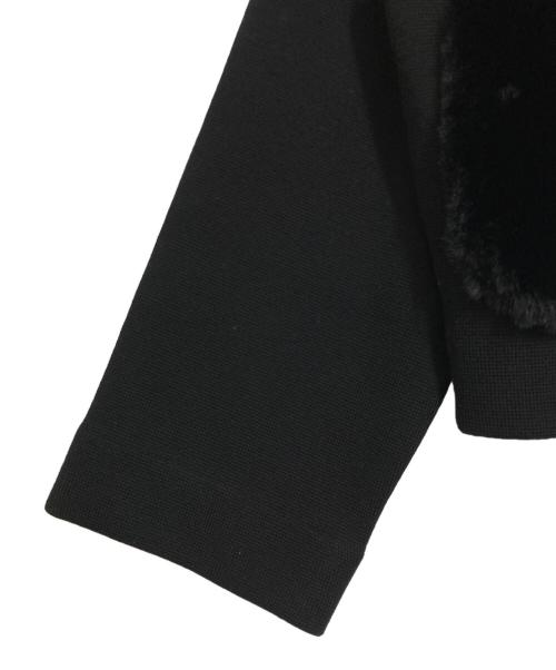 BALLSEY（ボールジィ）BALLSEY (ボールジィ) ウールポリエステルミラノリブ クルーネックカーディガン ブラック サイズ:Sの古着・服飾アイテム