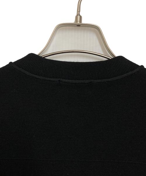 BALLSEY（ボールジィ）BALLSEY (ボールジィ) ウールポリエステルミラノリブ クルーネックカーディガン ブラック サイズ:Sの古着・服飾アイテム