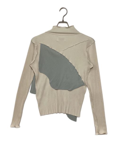 kotohayokozawa（コトハヨコザワ）kotohayokozawa (コトハヨコザワ) プリーツカットソー ホワイト×ブルー サイズ:FREEの古着・服飾アイテム