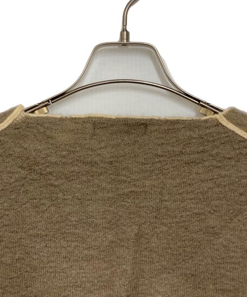 ISSEY MIYAKE（イッセイミヤケ）ISSEY MIYAKE (イッセイミヤケ) インサイドアウトニット ブラウン×ベージュ サイズ:4の古着・服飾アイテム
