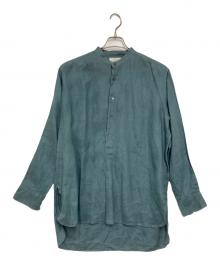 PORT BY ARK（ポートバイアーク）の古着「French Linen Pullover Shirt」｜グリーン