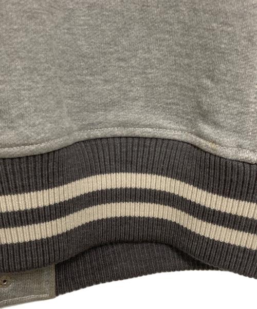 eYe COMME des GARCONS JUNYAWATANABE MAN（アイ コム デ ギャルソン ジュンヤ ワタナベ マン）eYe COMME des GARCONS JUNYAWATANABE MAN (アイ コム デ ギャルソン ジュンヤ ワタナベ マン) ショールカラー切替スタジャン グレー×ホワイト サイズ:Mの古着・服飾アイテム