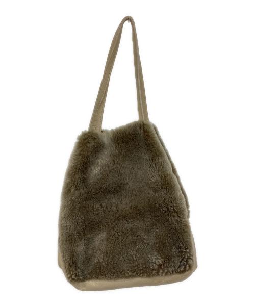 OWEN BARRY（オーエンバリー）owen barry (オーエンバリー) ファーハンドバッグ ベージュの古着・服飾アイテム