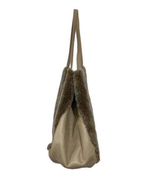 OWEN BARRY（オーエンバリー）owen barry (オーエンバリー) ファーハンドバッグ ベージュの古着・服飾アイテム