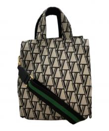 VERMEIL par iena（ヴェルメイユ パー イエナ）の古着「ジャガードモノグラム2WAYバッグ」｜グレー