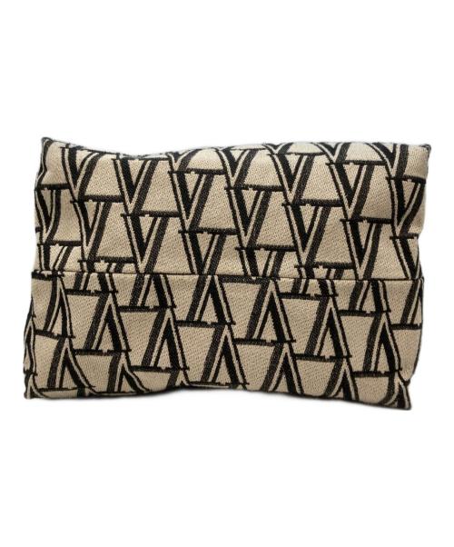 VERMEIL par iena（ヴェルメイユ パー イエナ）VERMEIL par iena (ヴェルメイユ パー イエナ) ジャガードモノグラム2WAYバッグ グレーの古着・服飾アイテム