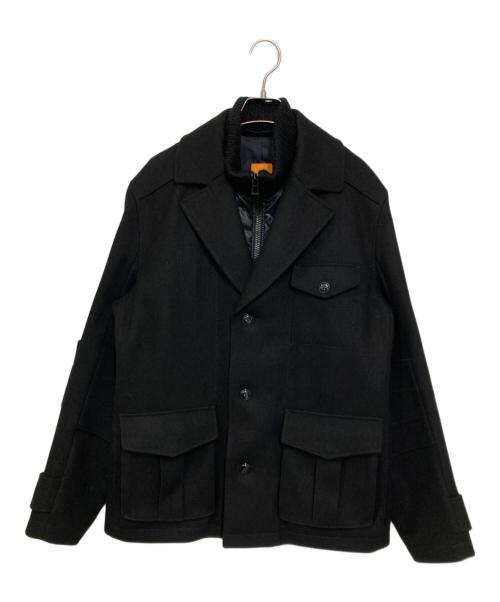 BOSS HUGO BOSS（ボス ヒューゴボス）BOSS HUGO BOSS (ボス ヒューゴボス) ウールコート ブラック サイズ:52の古着・服飾アイテム