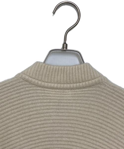 Salvatore Ferragamo（サルヴァトーレ フェラガモ）Salvatore Ferragamo (サルヴァトーレ フェラガモ) ネックレザーコード付トッパーカーディガン アイボリー サイズ:Mの古着・服飾アイテム