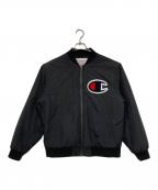 Champion×SUPREMEチャンピオン×シュプリーム）の古着「ボンバージャケット」｜ブラック