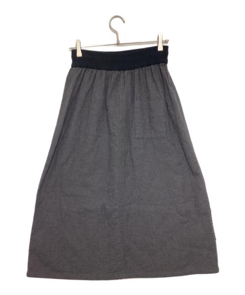 FUGA FUGA（フーガフーガ）FUGA FUGA (フーガフーガ) リネン混パッチワークスカート グレー サイズ:FREEの古着・服飾アイテム