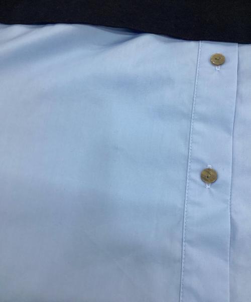 ENFOLD（エンフォルド）ENFOLD (エンフォルド) SHIRT LAYERED LONG-SLEEVES T-SHIRT ブラック×ブルー サイズ:38の古着・服飾アイテム