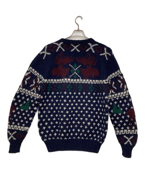 POLO RALPH LAUREN（ポロ・ラルフローレン）POLO RALPH LAUREN (ポロ・ラルフローレン) ノレディッククルーネックニット ネイビー サイズ:Mの古着・服飾アイテム