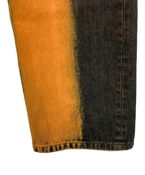 JOHN LAWRENCE SULLIVAN（ジョン ローレンス サリバン）JOHN LAWRENCE SULLIVAN (ジョン ローレンス サリバン) OVERDYED DENIM 5POCKET PANTS カーキ×オレンジ サイズ:46の古着・服飾アイテム