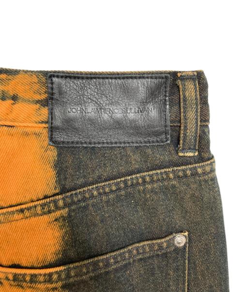 JOHN LAWRENCE SULLIVAN（ジョン ローレンス サリバン）JOHN LAWRENCE SULLIVAN (ジョン ローレンス サリバン) OVERDYED DENIM 5POCKET PANTS カーキ×オレンジ サイズ:46の古着・服飾アイテム