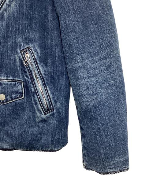 Schott（ショット）Schott (ショット) ボアデニムダブルライダース ブルー サイズ:Sの古着・服飾アイテム