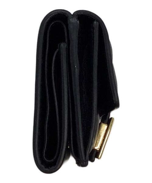 FENDI（フェンディ）FENDI (フェンディ) 3つ折り財布/FFロゴマイクロコンパクトウォレット ブラックの古着・服飾アイテム