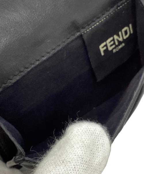 FENDI（フェンディ）FENDI (フェンディ) 3つ折り財布/FFロゴマイクロコンパクトウォレット ブラックの古着・服飾アイテム