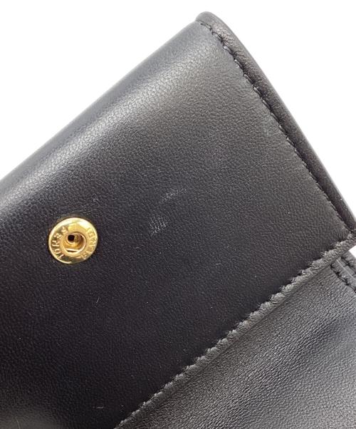 FENDI（フェンディ）FENDI (フェンディ) 3つ折り財布/FFロゴマイクロコンパクトウォレット ブラックの古着・服飾アイテム