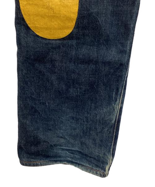 Evisu Jeans（エヴィスジーンズ）Evisu Jeans (エヴィスジーンズ) ＃2000 ダイコックプリントバギージーンズ インディゴ サイズ:33/35の古着・服飾アイテム