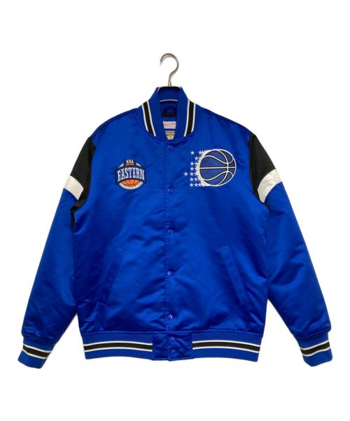MITCHELL & NESS（ミッチェルアンドネス）MITCHELL & NESS (ミッチェルアンドネス) NBA (エヌビーエー) ヴァーシティジャケット ブルー×ブラック サイズ:Mの古着・服飾アイテム