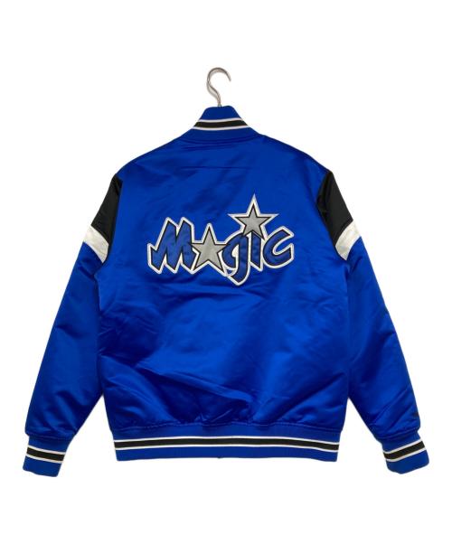 MITCHELL & NESS（ミッチェルアンドネス）MITCHELL & NESS (ミッチェルアンドネス) NBA (エヌビーエー) ヴァーシティジャケット ブルー×ブラック サイズ:Mの古着・服飾アイテム