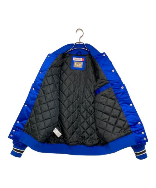 MITCHELL & NESS（ミッチェルアンドネス）MITCHELL & NESS (ミッチェルアンドネス) NBA (エヌビーエー) ヴァーシティジャケット ブルー×ブラック サイズ:Mの古着・服飾アイテム