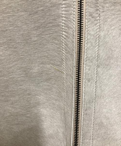 EMPORIO ARMANI（エンポリオアルマーニ）EMPORIO ARMANI (エンポリオアルマーニ) ハラコレザーフーデッドジャケット ライトグレー サイズ:46の古着・服飾アイテム