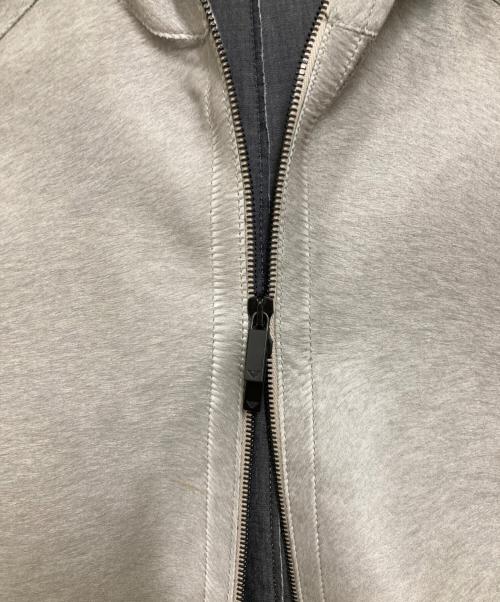 EMPORIO ARMANI（エンポリオアルマーニ）EMPORIO ARMANI (エンポリオアルマーニ) ハラコレザーフーデッドジャケット ライトグレー サイズ:46の古着・服飾アイテム