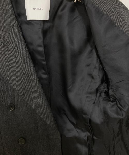 H&M STUDIO（エイチアンドエム ストゥディオ）H&M STUDIO (エイチアンドエム ストゥディオ) ダブルブレスト ウールブレザー/ウールテーパードパンツ グレー サイズ:S/36の古着・服飾アイテム
