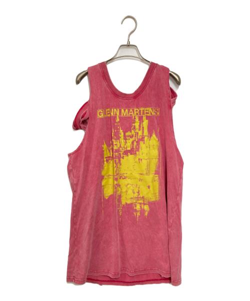 H&M（エイチアンドエム）H&M (エイチアンドエム) GLENN MARTENS ショルダーリボンタンク ピンク サイズ:Sの古着・服飾アイテム